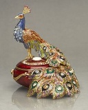 Saved Search Peacock vintage jewellery box